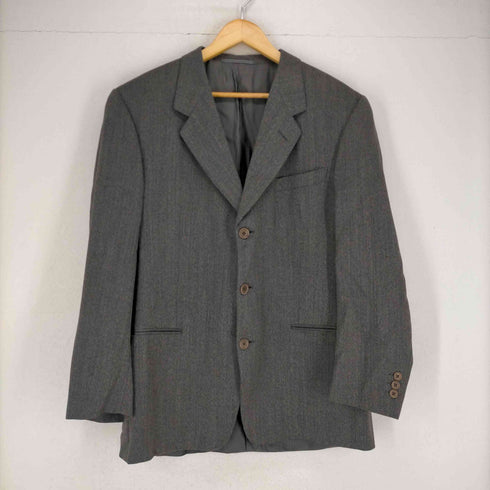 エルメネジルドゼニア ERMENEGILDO ZEGNA ソフト soft スーツ セットアップ 上下 テーラードジャケット パンツ スラックス グレー メンズ JPN:52