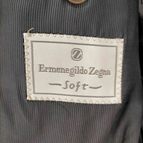 エルメネジルドゼニア ERMENEGILDO ZEGNA ソフト soft スーツ セットアップ 上下 テーラードジャケット パンツ スラックス グレー メンズ JPN:52