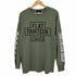 フラットサーティーン FLAT THIRTEEN ロゴプリント 袖プリント クルーネックTシャツ 長袖 メンズ JPN:M