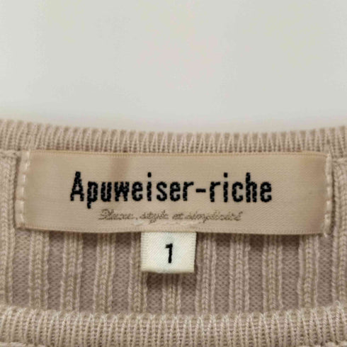 アプワイザーリッシェ Apuweiser riche レースショルダー フレアニット ワンピース レディース JPN:1