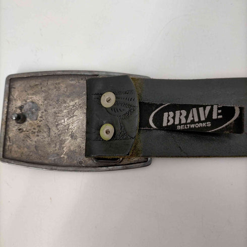 ブレイブ BRAVE スペイン製 型押し レザーベルト メンズ 34