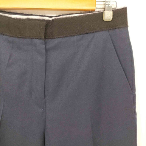 ザシークレットクローゼット THE SECRETCLOSET センタープレス サイドジップ テーパード クロップド スラックス パンツ レディース JPN:1