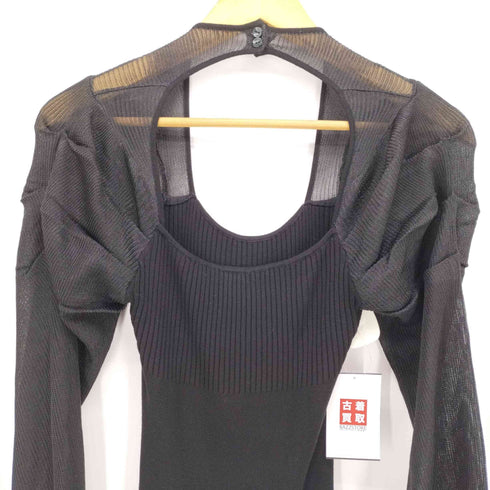 エイミーイストワール eimy istoire 21SS シアーコンビカラーマーメイドニットワンピース レディース FREE