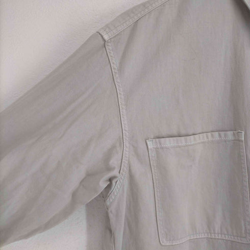 デミルクスビームス Demi-Luxe BEAMS 21AW 長袖シャツ 胸ポケット メタルボタン 36 グレージュ レディース JPN:36