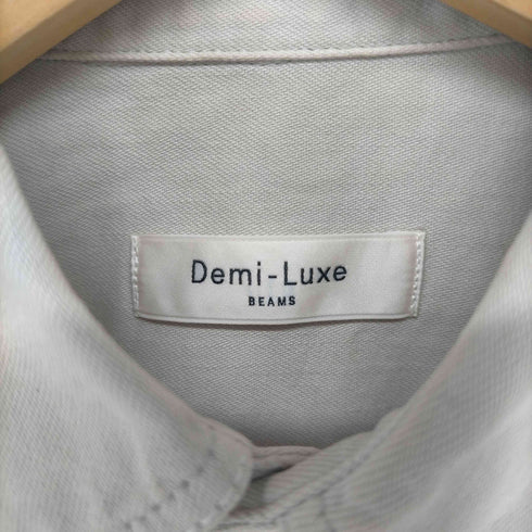 デミルクスビームス Demi-Luxe BEAMS 21AW 長袖シャツ 胸ポケット メタルボタン 36 グレージュ レディース JPN:36