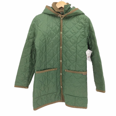 ラベンハム LAVENHAM フード着脱 コーデュロイ切替 ダイヤキルティングコート レディース 36