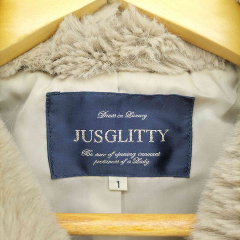 ジャスグリッティー JUSGLITTY フェイクスエード ファー ブルゾン ジャケット レディース JPN:1