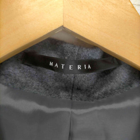 マテリア MATERIA マテリア MATERIA 総裏地1Bテーラードジャケット 総裏地 ウール 38 グレー レディース JPN:38