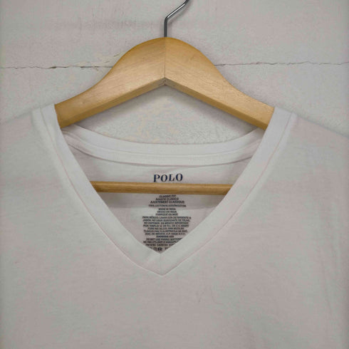 ポロバイラルフローレン Polo by RALPH LAUREN 裾ポニー刺繍VネックTシャツ メンズ L