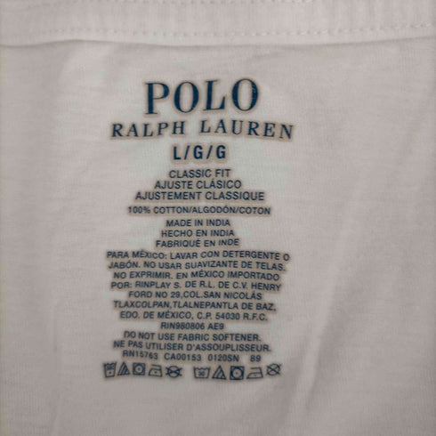 ポロバイラルフローレン Polo by RALPH LAUREN 裾ポニー刺繍VネックTシャツ メンズ L