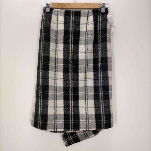 オニールオブダブリン ONEIL OF DUBLIN ラップスカート チェック ウール ロング ミモレ丈 レディース JPN:40