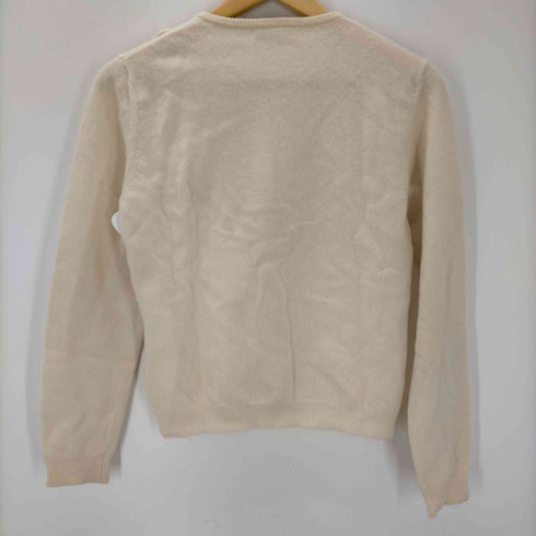 カネコイサオ KANEKO ISAO ウールカシミヤ フロントレース クルーネックカーディガン レディース