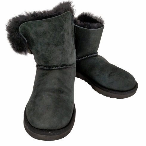 アグ UGG FLUFF BOW MINI ムートンブーツ ショート リボン レディース 22.0cm