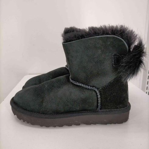 アグ UGG FLUFF BOW MINI ムートンブーツ ショート リボン レディース 22.0cm