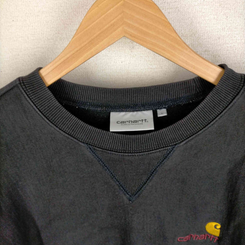 カーハートワークインプログレス Carhartt WIP AMERICAN SCRIPT SWEAT ヘビーオンス 刺しゅうクルーネックスウェット メンズ JPN:L