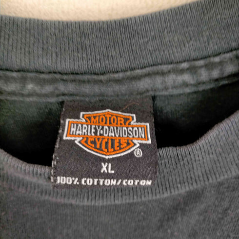 ハーレーダビッドソン HARLEY-DAVIDSON 裾袖ダブル 両面プリント クルーネックTシャツ メンズ JPN:XL