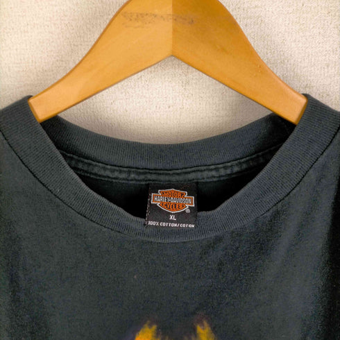 ハーレーダビッドソン HARLEY-DAVIDSON 裾袖ダブル 両面プリント クルーネックTシャツ メンズ JPN:XL