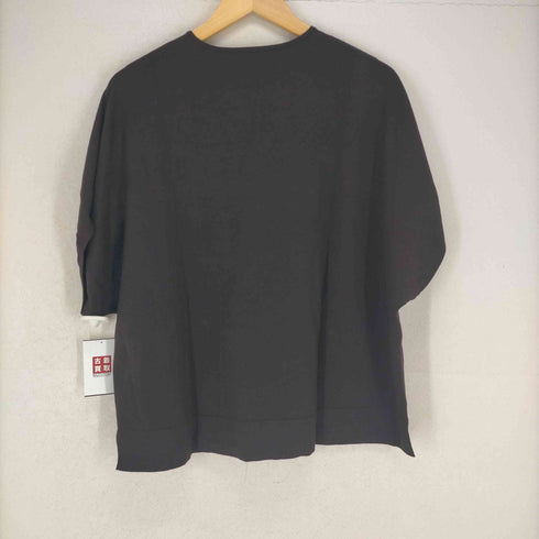 セオリーリュクス theory luxe 20AW SNOW AINA 薄手ニット カットソー Vネック 半袖 ドルマンスリーブ プルオーバー レディース JPN:38