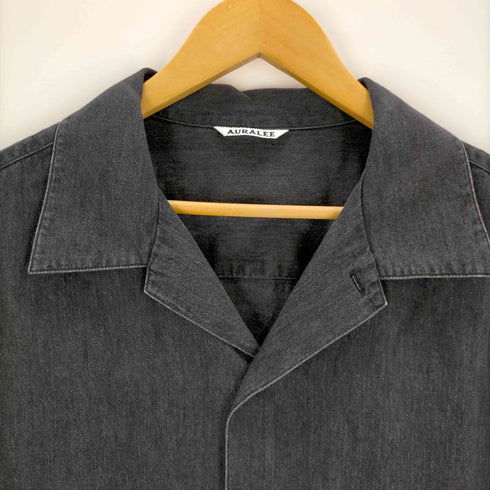 オーラリー AURALEE 24SS SELVEDGE SUPER LIGHT DENIM HALF SLEEVED SHIRT メンズ JPN:5