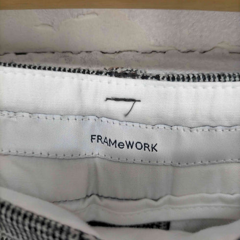 フレームワーク FRAMeWORK 21AW T/R両面起毛パンツ テーパードパンツ グレンチェック レディース JPN:34