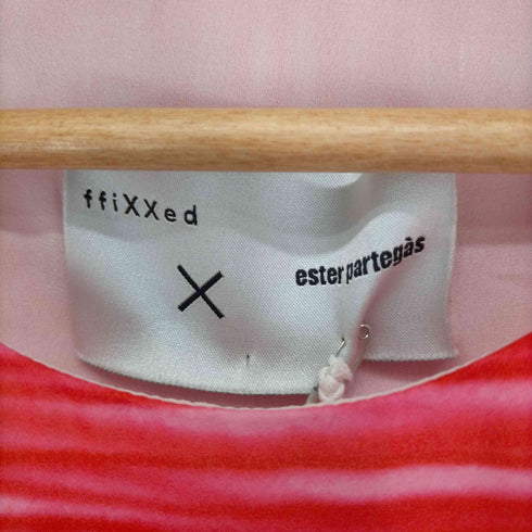 フィックスドスタジオ FFIXXED STUDIOS (フィックスドスタジオ) ×ester partegas 総柄切り替え ブラウス プルオーバー 半袖 フレンチスリーブ レディース JPN:XS