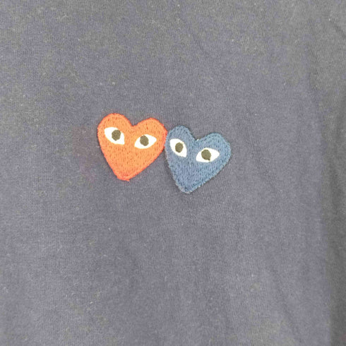 プレイコムデギャルソン PLAY COMME des GARCONS AD2023/4 ダブル ハートワッペン Tシャツ メンズ JPN:M