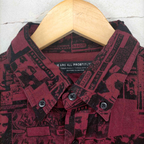 ヒステリックグラマー HYSTERIC GLAMOUR we are all prostitutes 総柄シャツ メンズ JPN:M