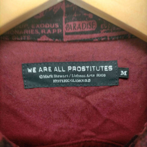 ヒステリックグラマー HYSTERIC GLAMOUR we are all prostitutes 総柄シャツ メンズ JPN:M