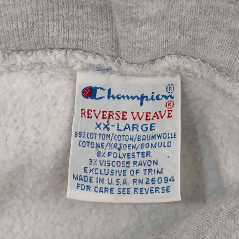 チャンピオン Champion 90s MADE IN USA 刺繍タグ REVERSE WEAVEハトメ カレッジラバープリント 霜降りフーディ BOSTON UNIVERSITY メンズ import:XXL