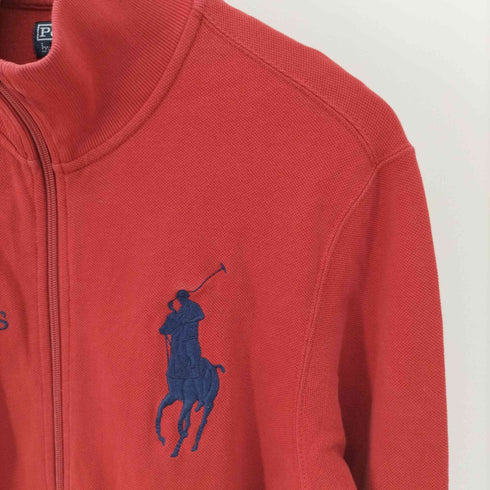 ポロバイラルフローレン Polo by RALPH LAUREN 星条旗 ビッグポニー 刺繍 ジップアップ スタンドカラー ジャケット メンズ import:L