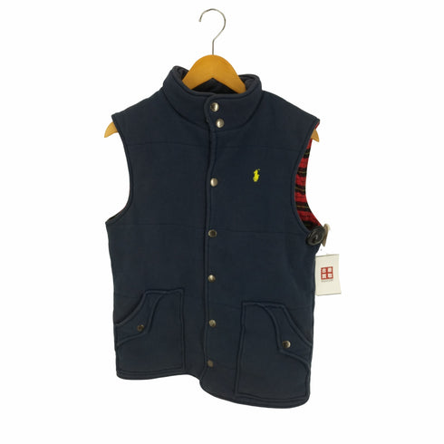 ポロバイラルフローレン Polo by RALPH LAUREN 90S-00S CUSTOM FIT 裏地チェック ポニー刺繍 コットン ベスト メンズ import:S