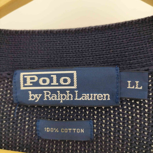 ポロバイラルフローレン Polo by RALPH LAUREN ポニー刺繍 コットン ニット カーディガン メンズ LL