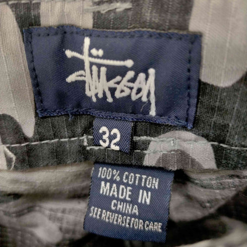 ステューシー Stussy 90S 紺タグ リップストップ ブラック ウッドランドカモ BDU カーゴ パンツ メンズ 32