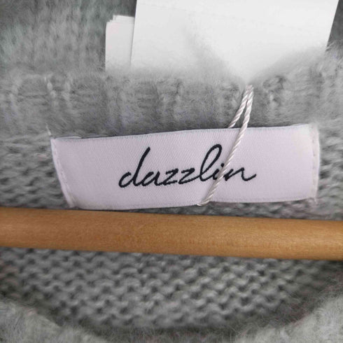 ダズリン dazzlin シャギーニット セーター ワンピース レイヤード レース ミニ 長袖 レディース FREE