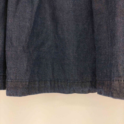 ブルーレーベルクレストブリッジ BLUE LABEL CRESTBRIDGE フレアスカート デニム 膝丈 ロゴ金ボタン レディース 36