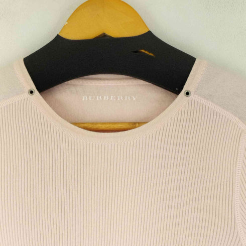 バーバリー BURBERRY リブニット カットソー ラウンドネック 長袖 プルオーバー レディース 2