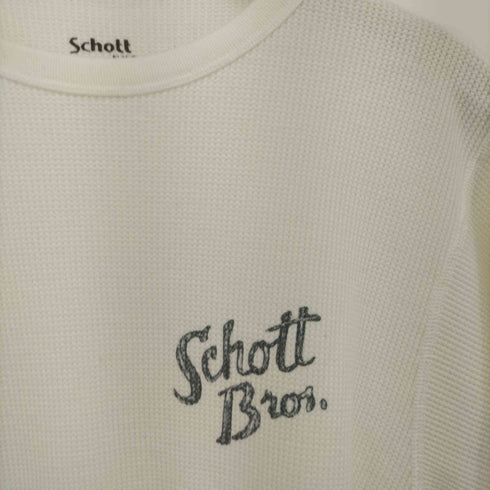 ショット Schott プリント クルーネック サーマル カットソー メンズ import:M