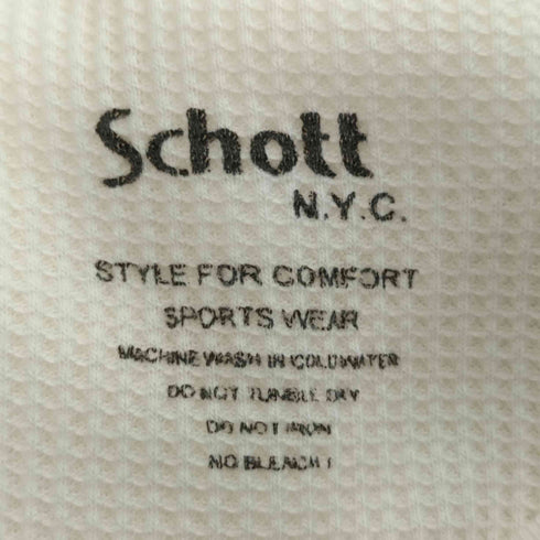 ショット Schott プリント クルーネック サーマル カットソー メンズ import:M