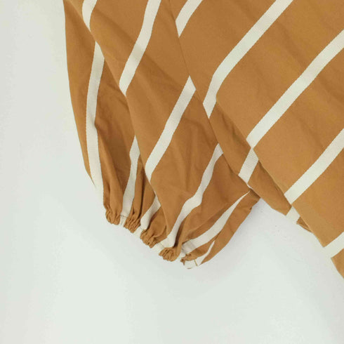 ステラシフォン STELLA CIFFON ボーダーワンピース ロング 半袖 Vネック バルンスリーブ レディース 36