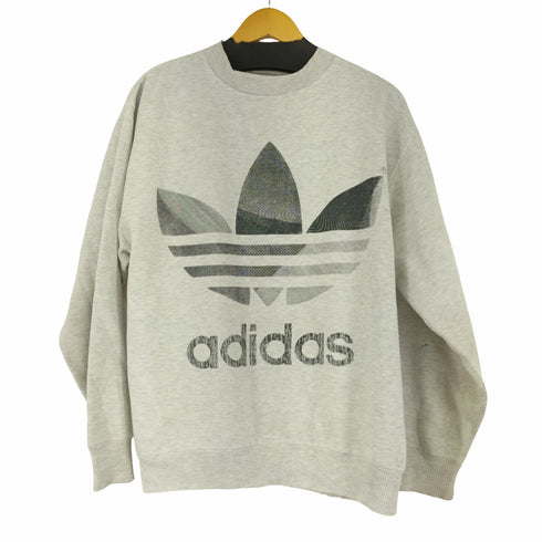 アディダス adidas 90s トレフォイルプリント 霜降り クルーネックスウェット メンズ JPN:L