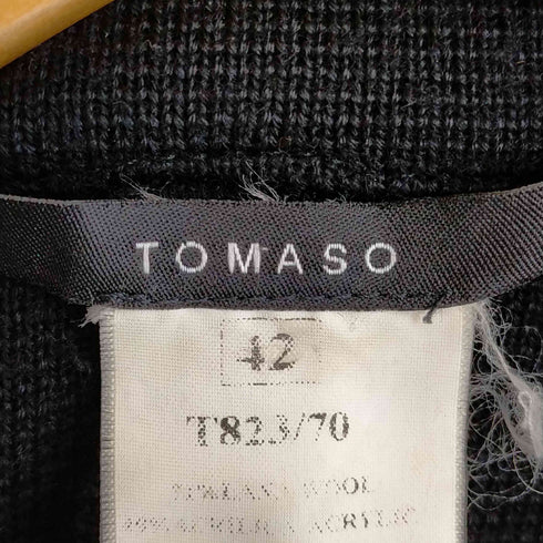 トマソステファネリ TOMASO Stefanelli フリンジカラー ロングコート レディース EUR:42