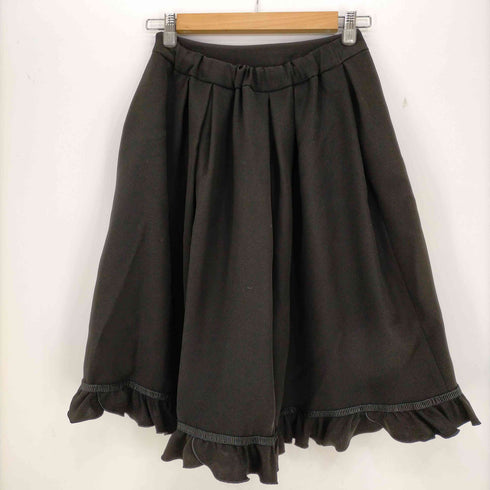 トゥービーシック TO BE CHIC シルキーダブルクロス フリル フレアスカート レディース 40