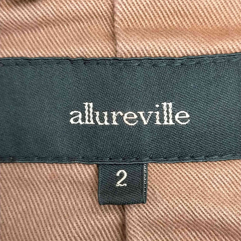 アルアバイル allureville シープレザーノーカラー ダブルライダース レディース JPN:2