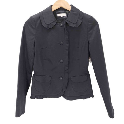 トゥービーシック TO BE CHIC フリル ジャケット シルク混 背抜き ストレッチ レディース JPN:40
