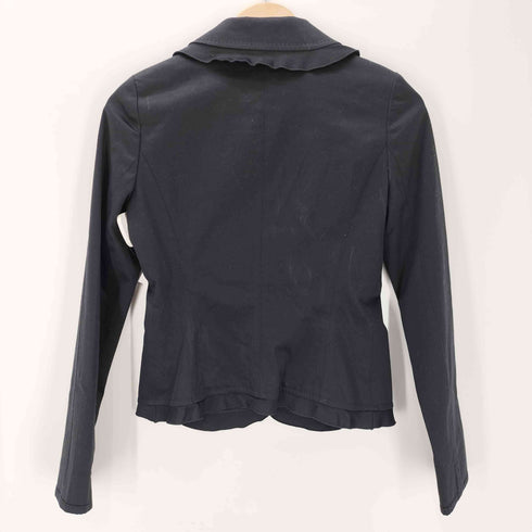 トゥービーシック TO BE CHIC フリル ジャケット シルク混 背抜き ストレッチ レディース JPN:40
