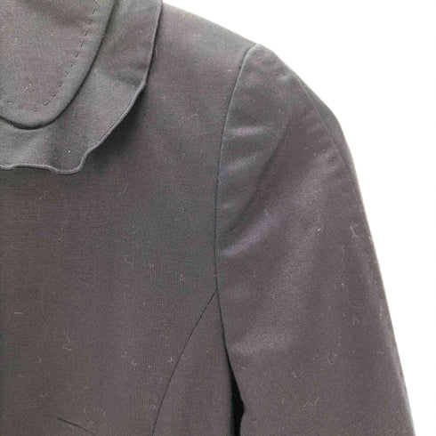 トゥービーシック TO BE CHIC フリル ジャケット シルク混 背抜き ストレッチ レディース JPN:40