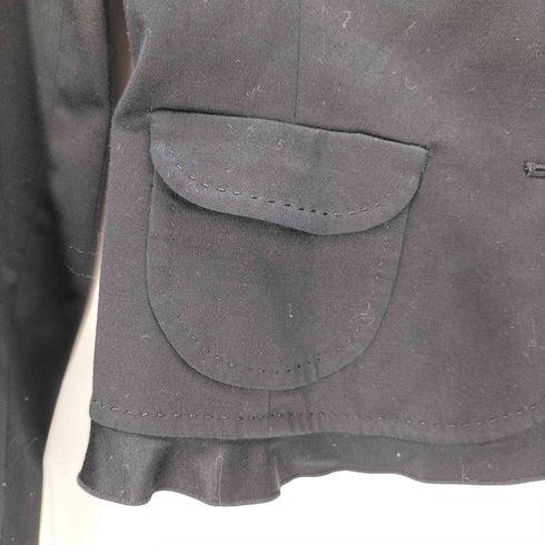 トゥービーシック TO BE CHIC フリル ジャケット シルク混 背抜き ストレッチ レディース JPN:40