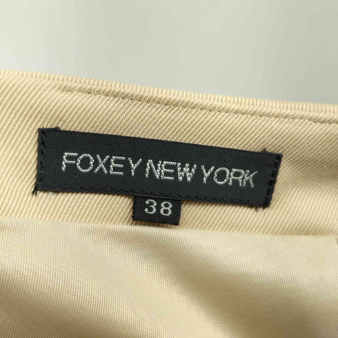 フォクシーニューヨーク FOXEY NEW YORK スカート ひざ丈 台形 タック デザイン レディース 38