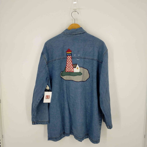 CABINCREEK デニムカバーオール ヨット刺繍 ハートボタン レディース import:XL