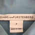 ダイアンフォンファステンバーグ DIANE VON FURSTENBERG コットンシルク 比翼シャツ レディース P